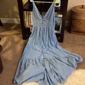 Abercrombie button through maxi dress size small petite